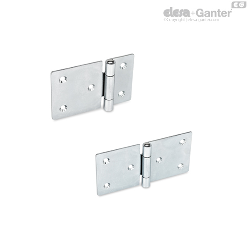 GN 136-ST-HE Zawiasy metalowe Stal, przedłużone poziomo
